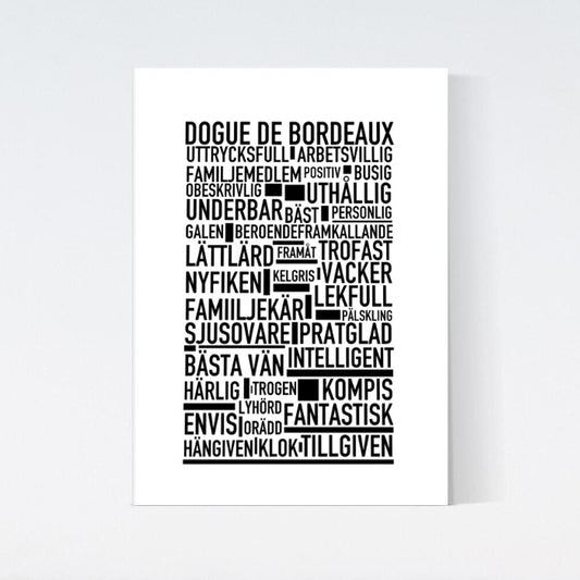 Dogue de Bordeaux Text Poster