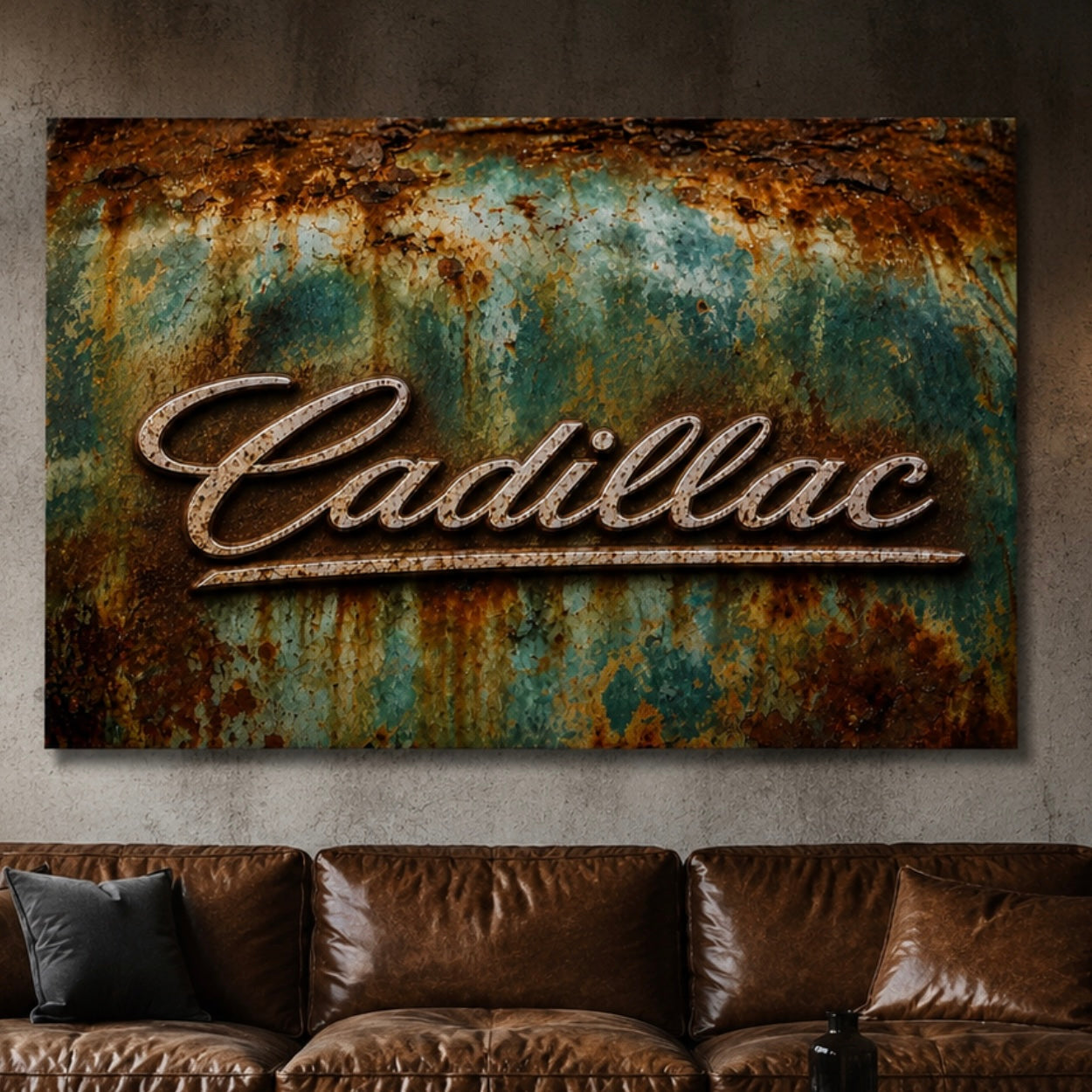 Cadillac Rust Art Canvas