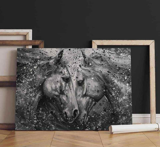 Häst canvastavla 80x120cm
