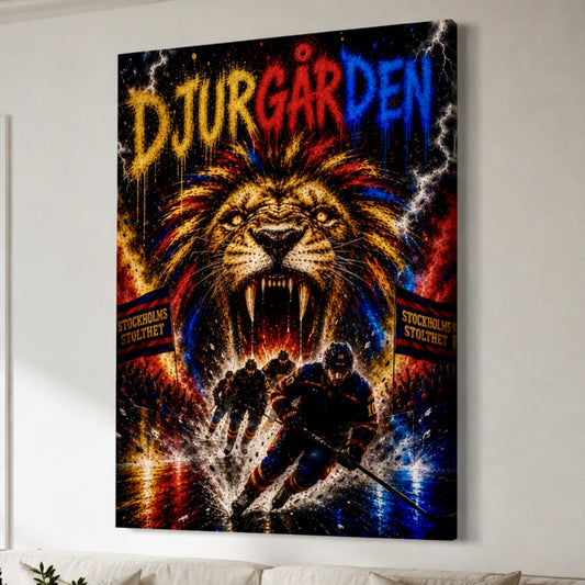 Djurgården Lejon Canvas