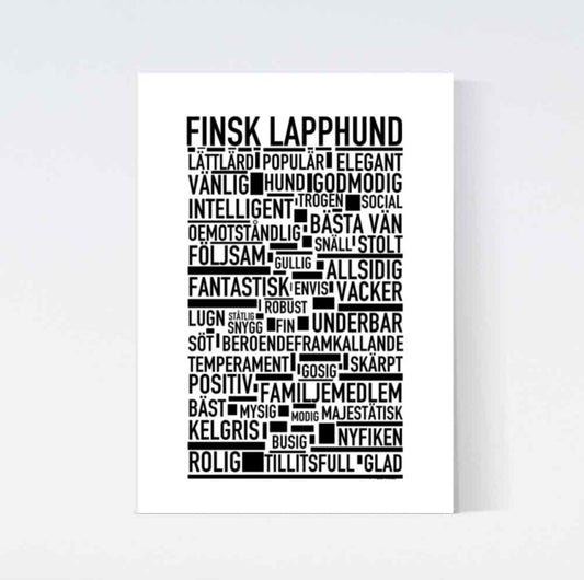 Finsk Lapphund Text Poster