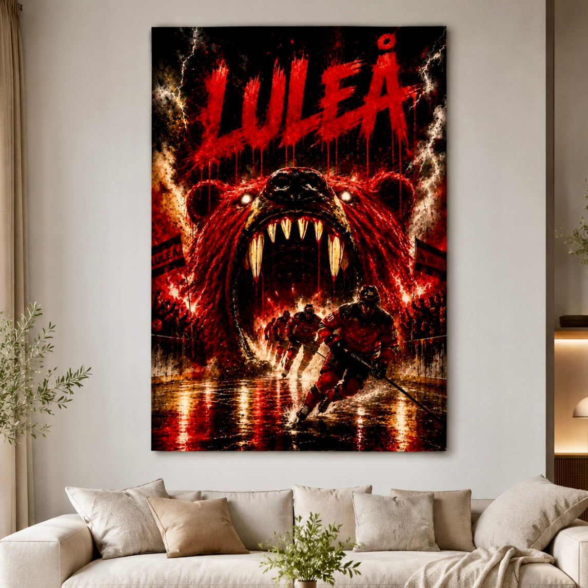 Luleå Björngap Canvas