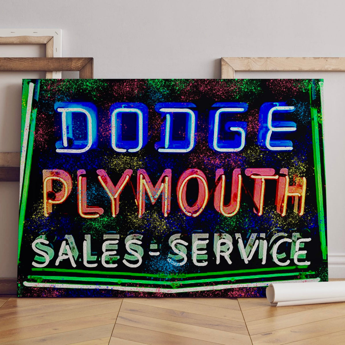 Dodge Plymouth Neon Canvas