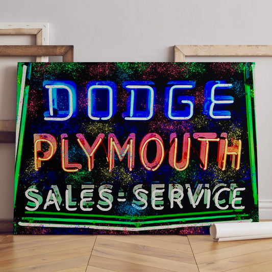 Dodge Plymouth Neon Canvas