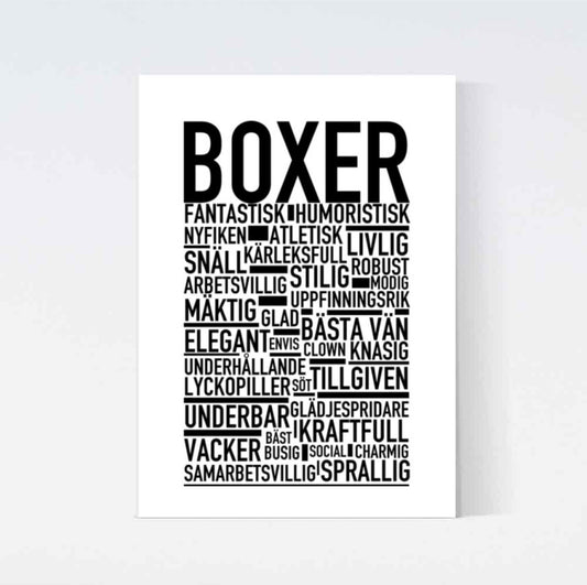 Boxer Text Poster