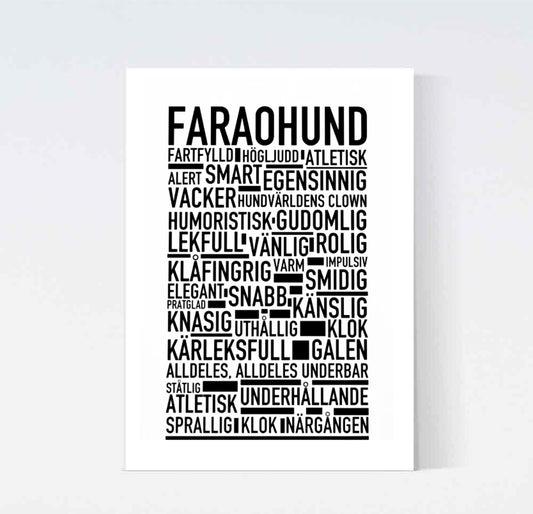 Faraohund Text Poster