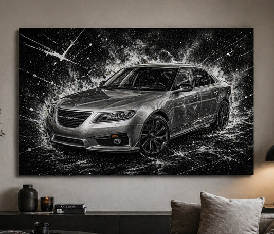 Saab 9-5 2006-2010 Canvastavla 80x120cm