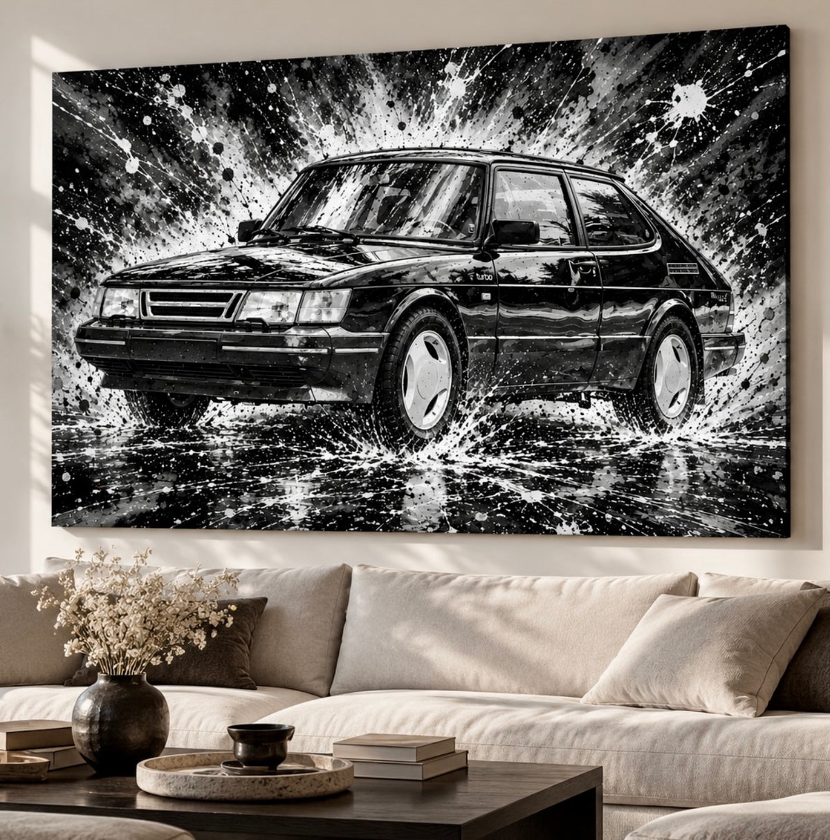 Saab 900 Aero Art Canvas