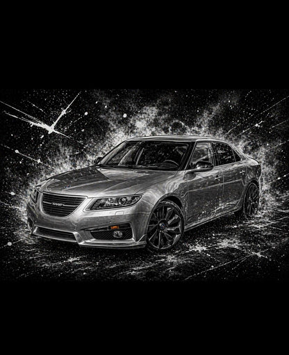 Saab 9-5 2006-2010 Canvastavla 80x120cm