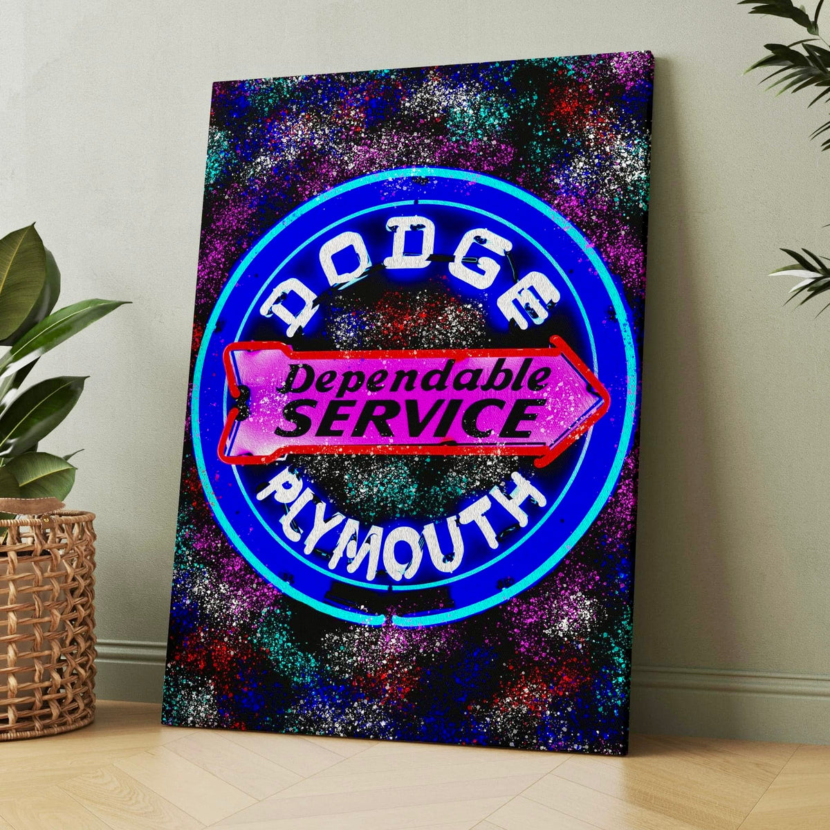 Dodge Plymouth Art Canvas