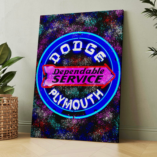 Dodge Plymouth Art Canvas