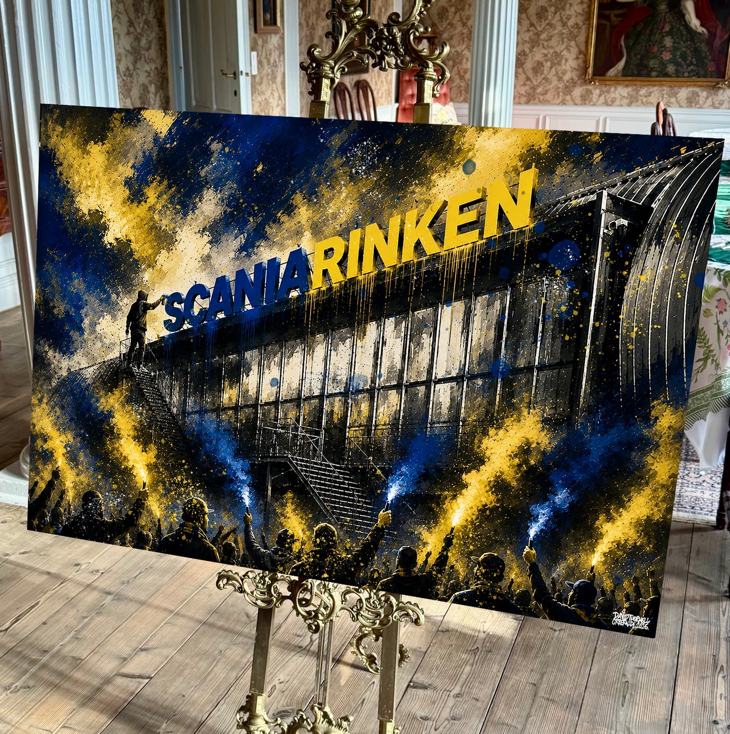 Södertälje ScaniaRinken Canvastavla 80x120cm