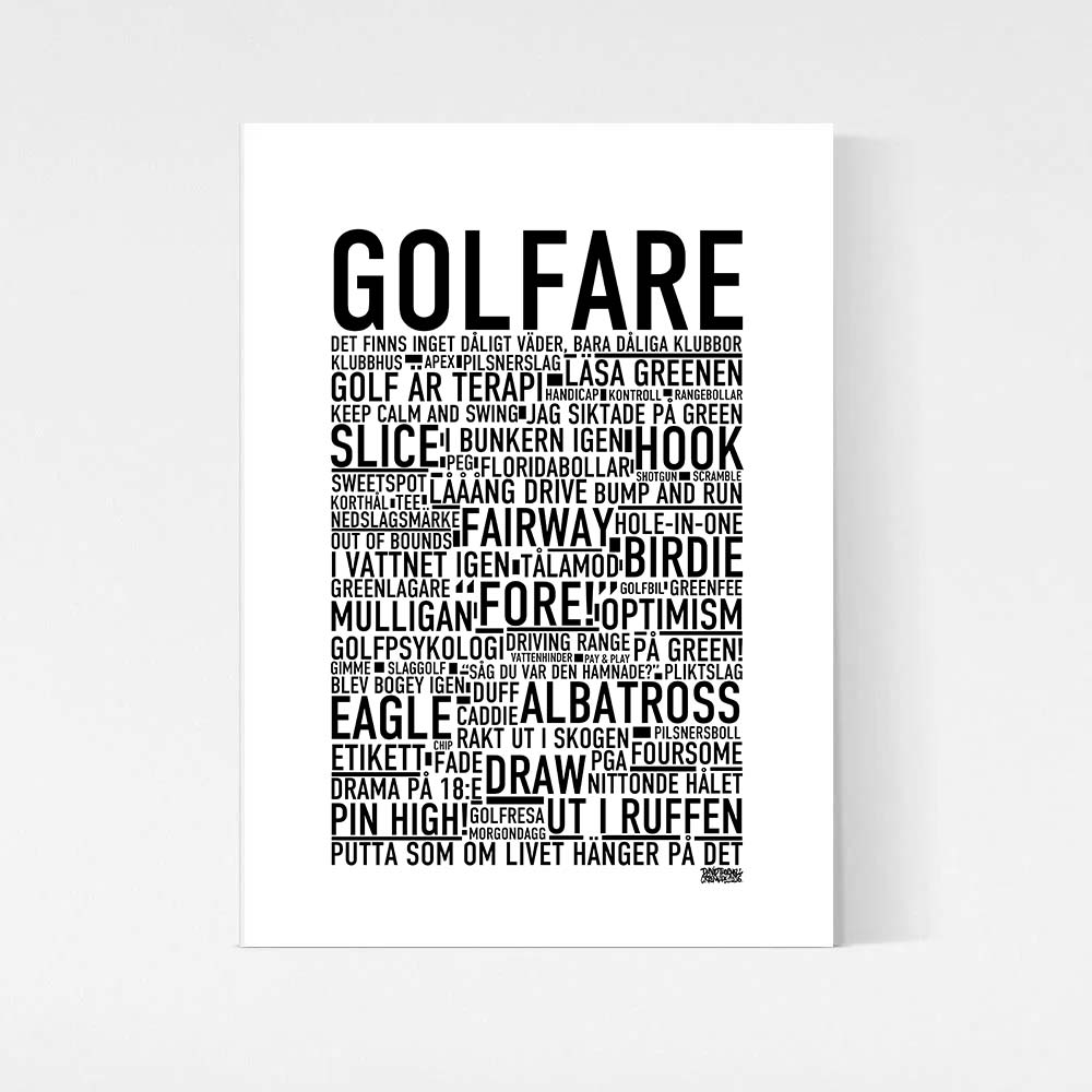 Golfare Text Poster