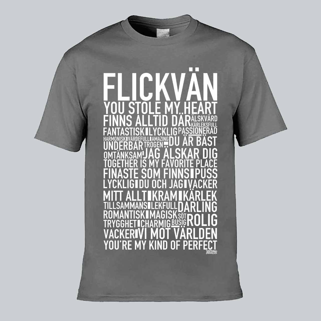 Flickvän Text T-shirt
