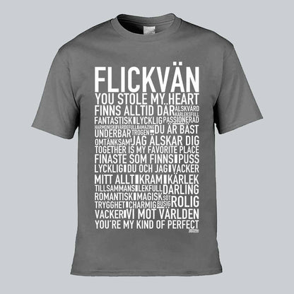 Flickvän Text T-shirt