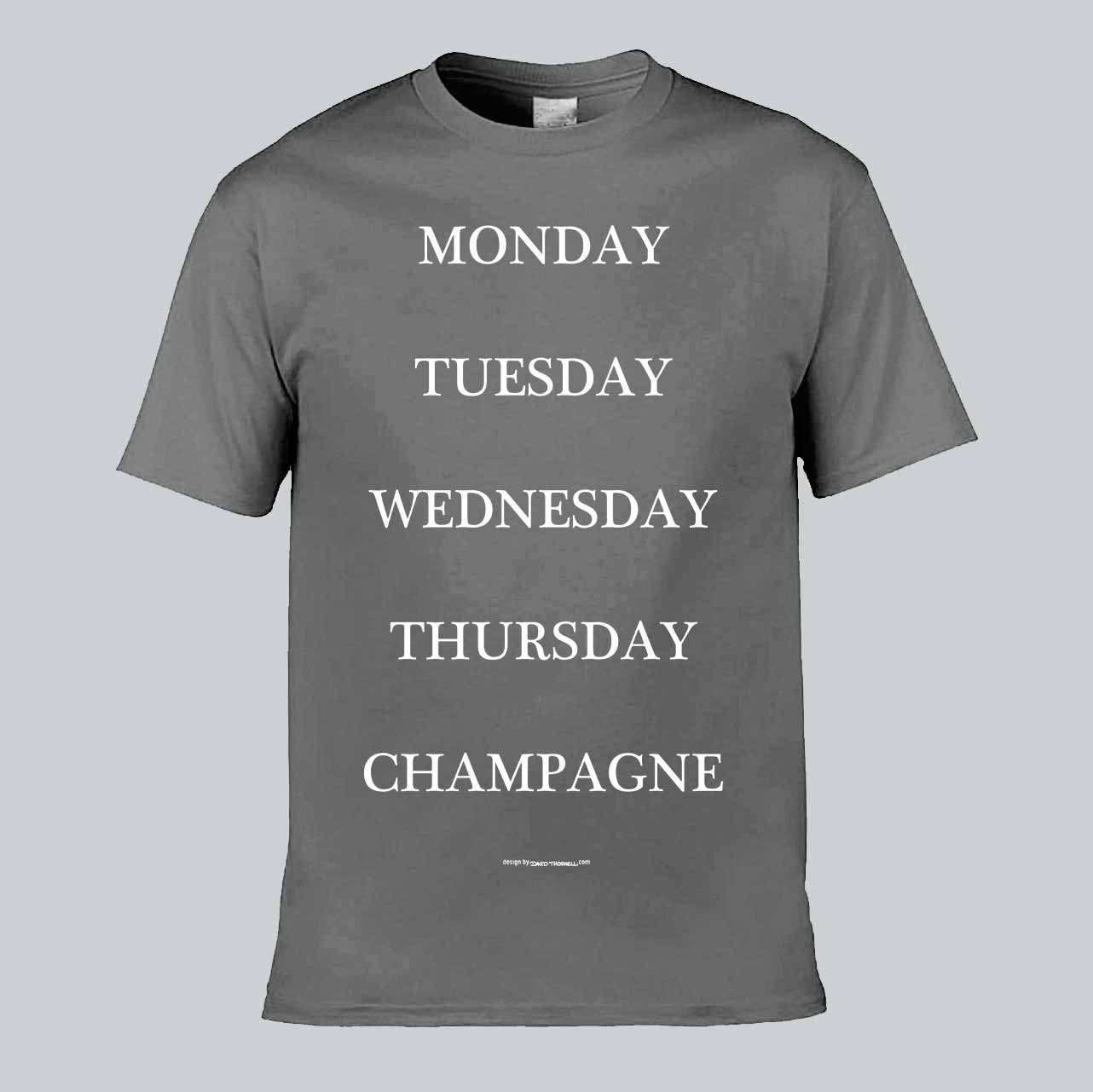 Weekdays Champagne Text T-shirt