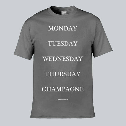 Weekdays Champagne Text T-shirt