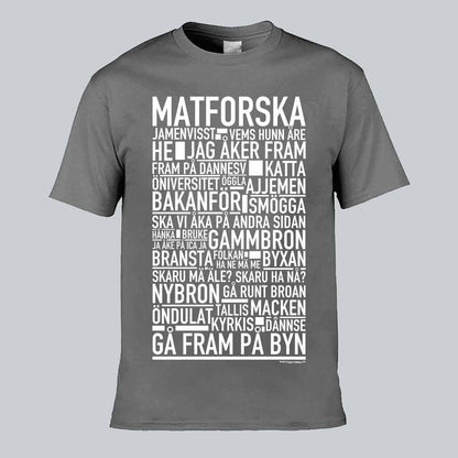 Matforska Dialekt Text T-shirt
