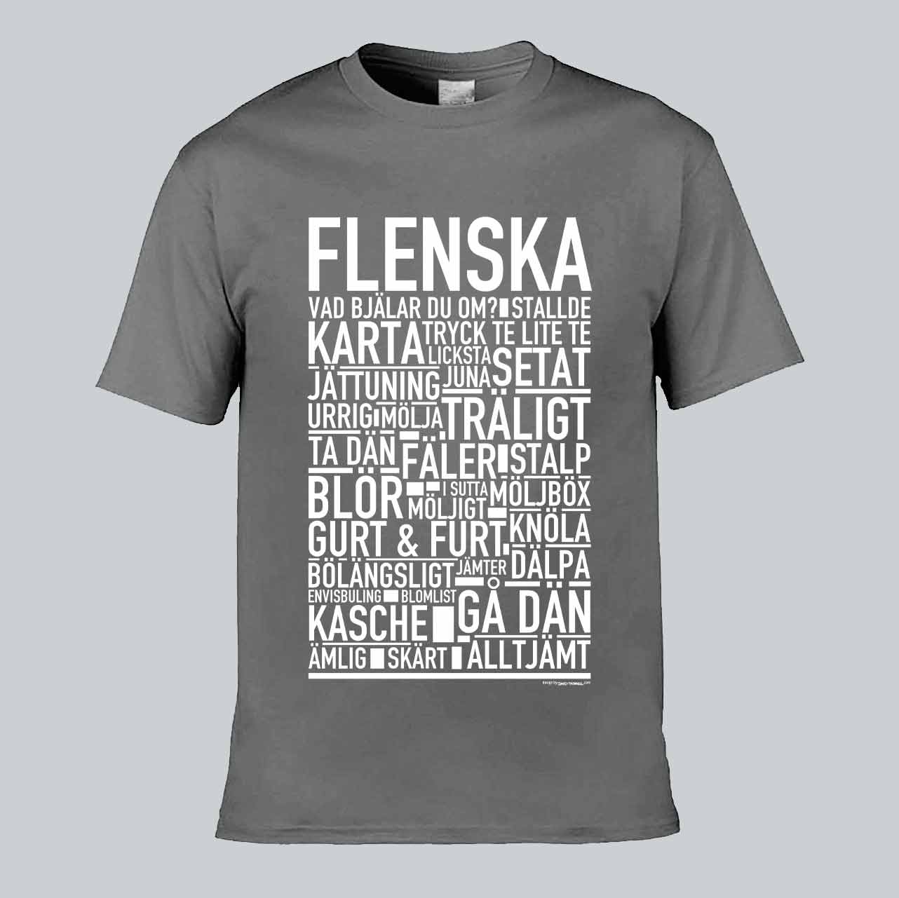 Flenska Dialekt Text T-shirt