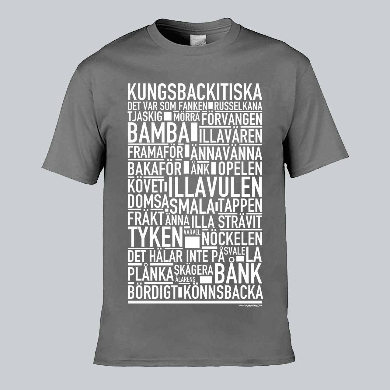 Kungsbackitiska Dialekt Text T-shirt