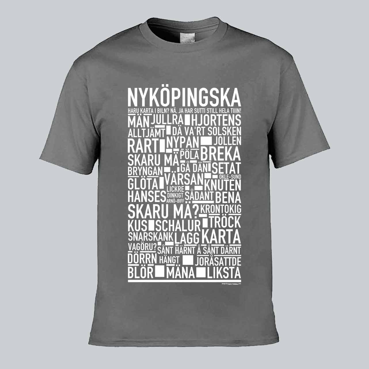 Nyköpingska Dialekt Text T-shirt