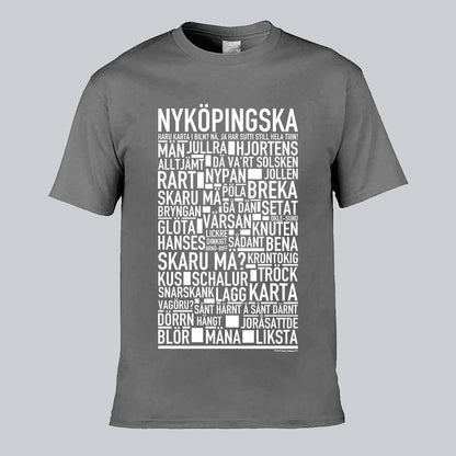 Nyköpingska Dialekt Text T-shirt