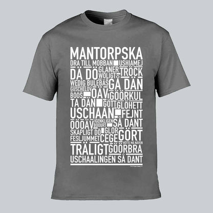 Mantorpska Dialekt Text T-shirt