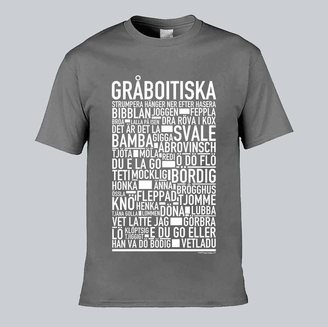 Gråboitiska Dialekt Text T-shirt