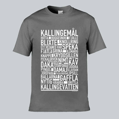 Kallingemål Dialekt Text T-shirt