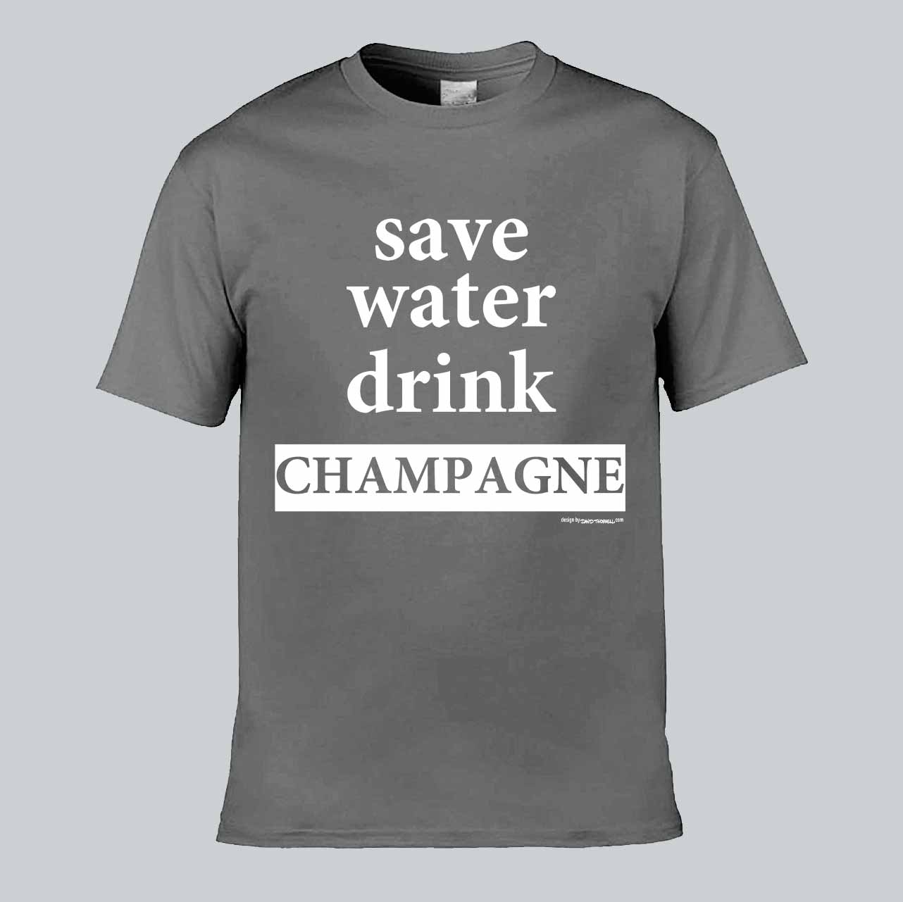 Save Water Text T-shirt