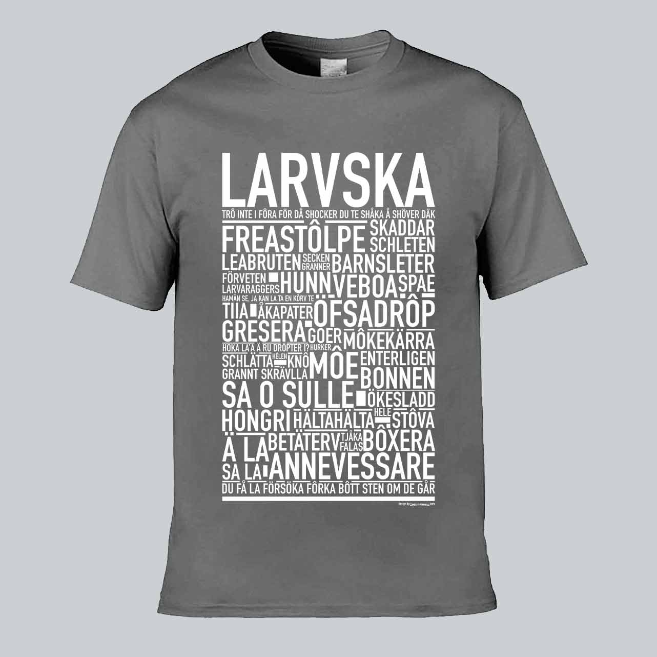 Larvska Dialekt Text T-shirt
