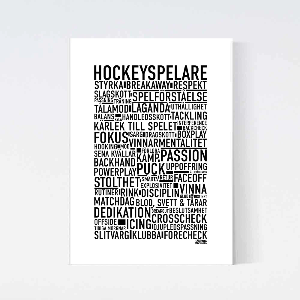 Hockeyspelare Text Poster