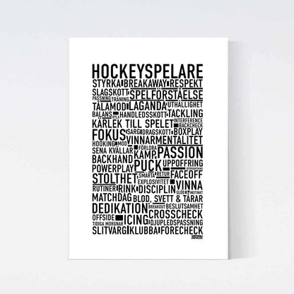 Hockeyspelare Text Poster