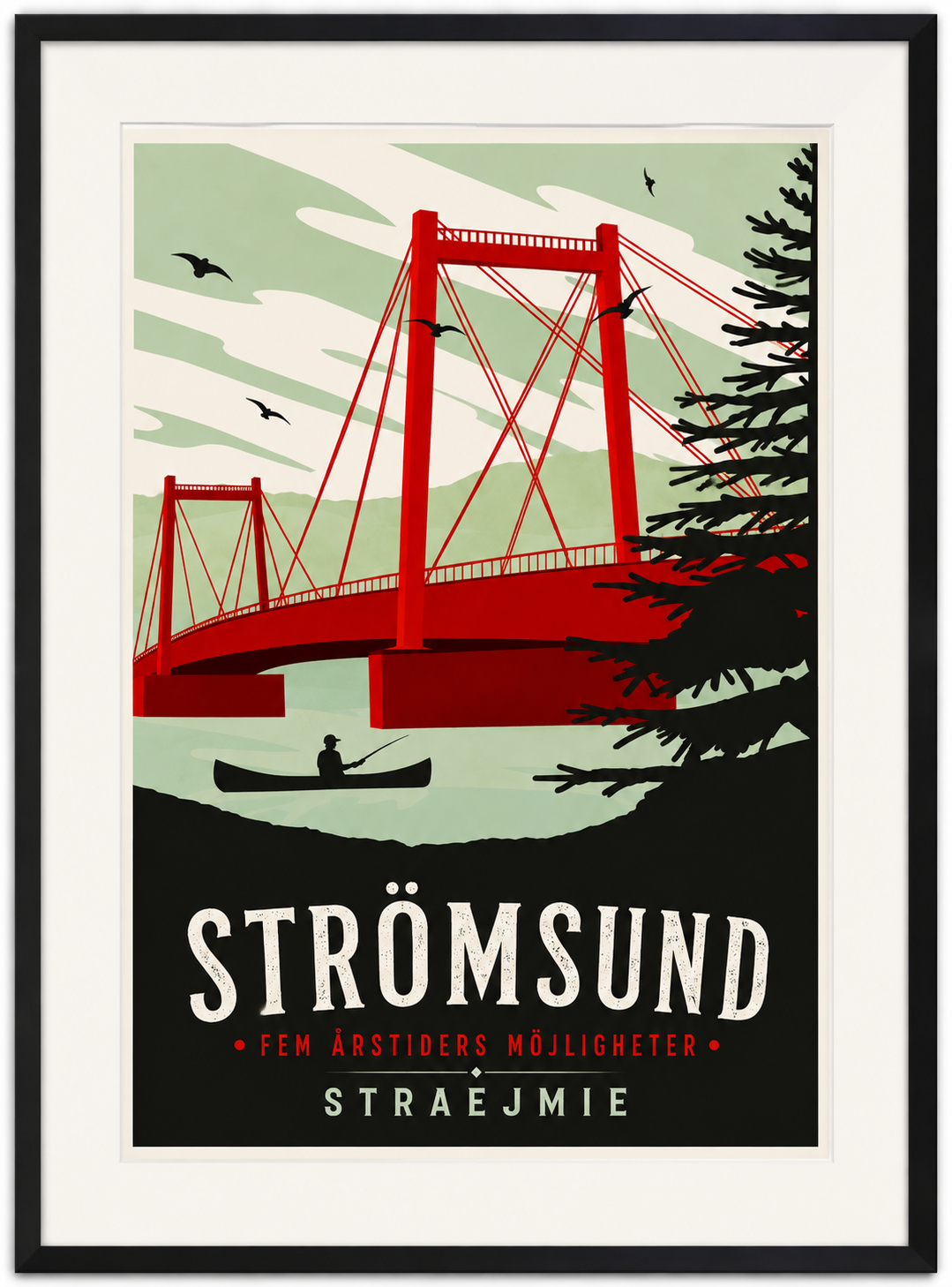 Strömsund Retro Poster