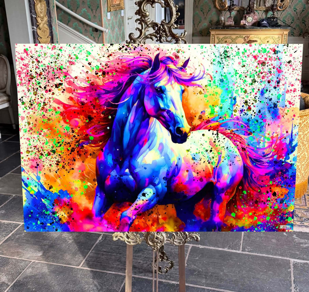 Häst Colors canvastavla 75x100cm