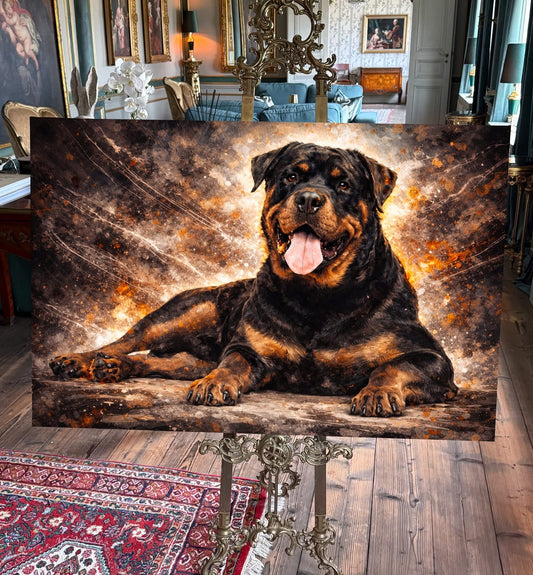 Rottweiler Canvastavla 80x120cm