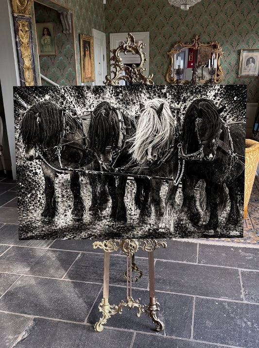 Nordsvensk Brukshäst Canvastavla 80x120cm