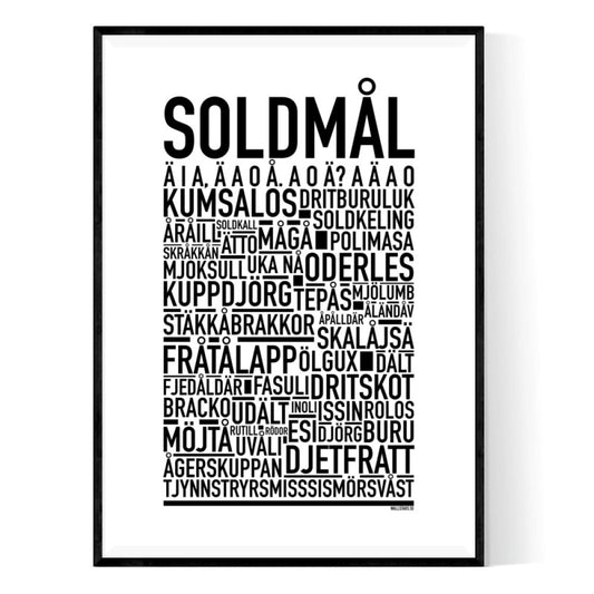 Soldmål Dialekt Text Poster
