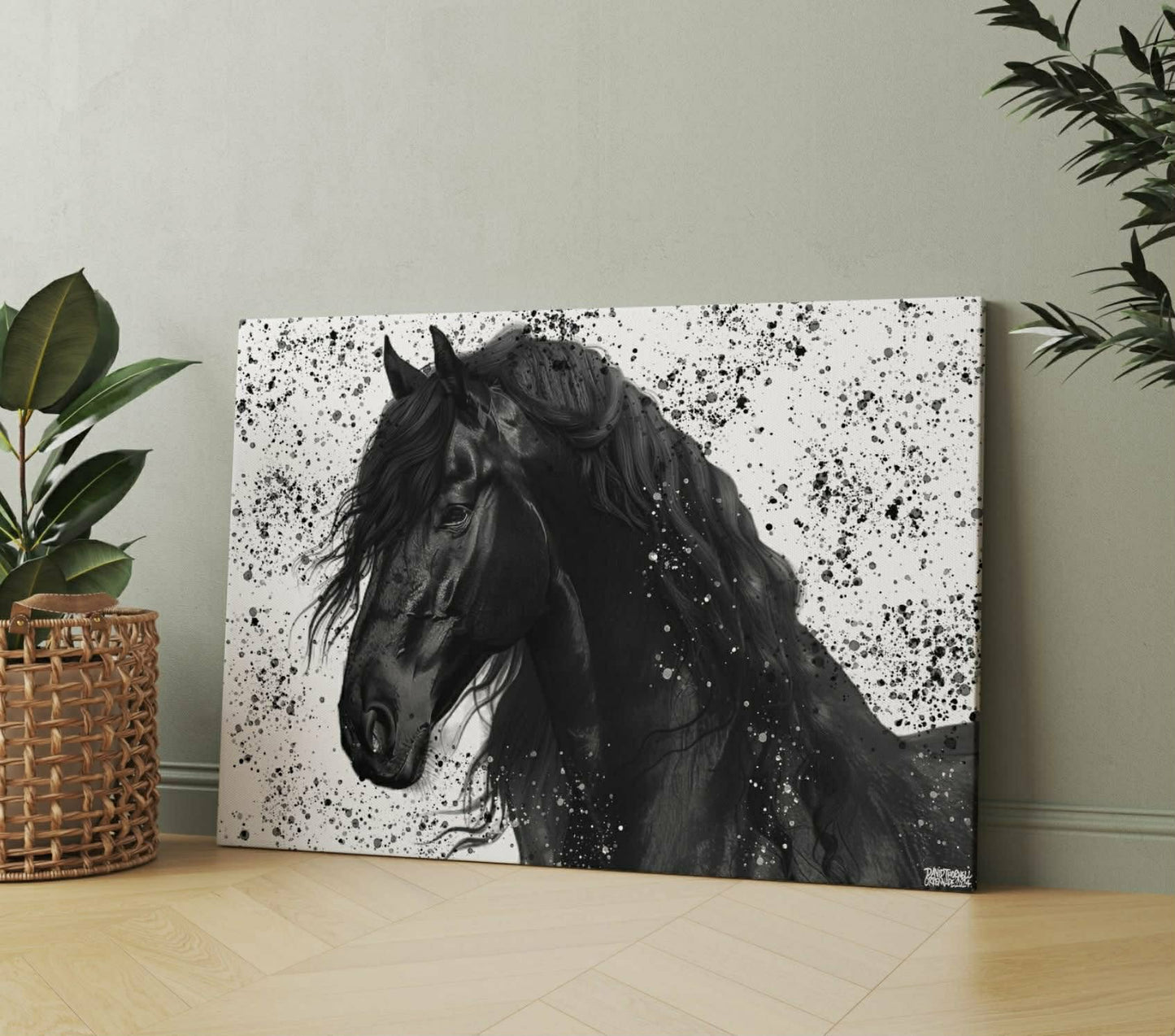 Häst canvastavla 50x75cm