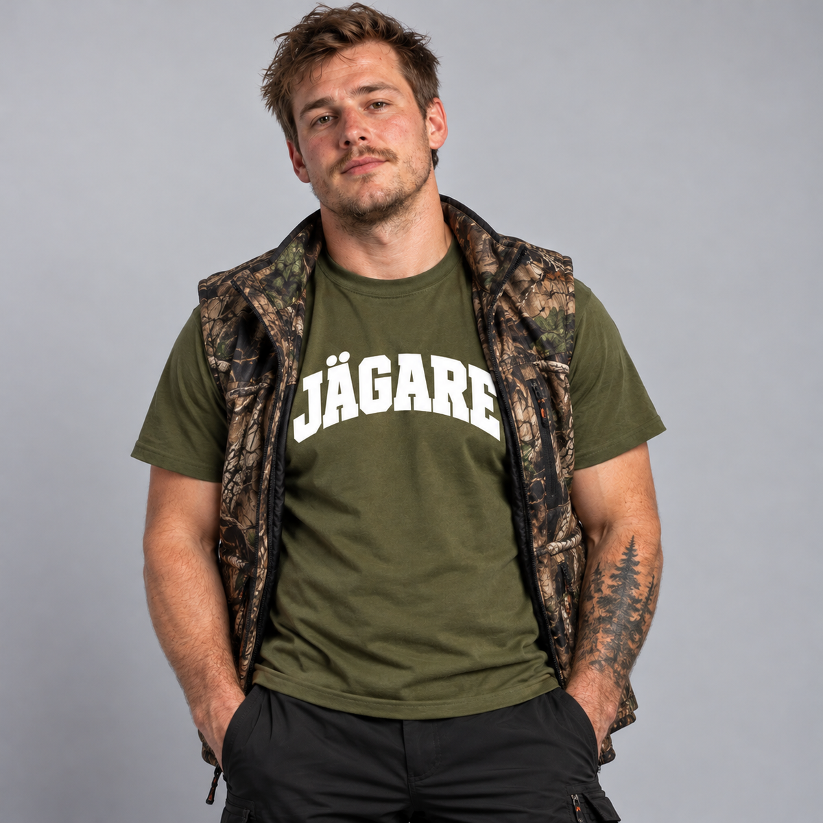 Jägare College Text T-shirt