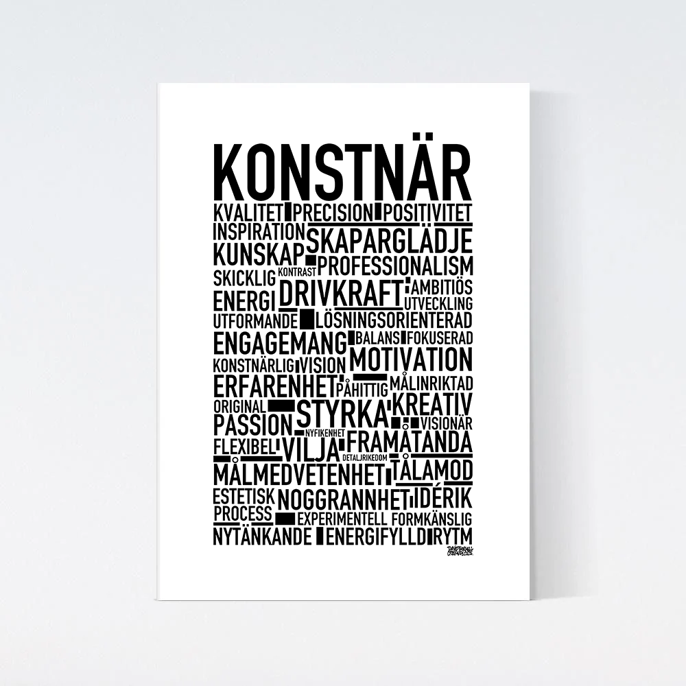 Konstnär Text Poster