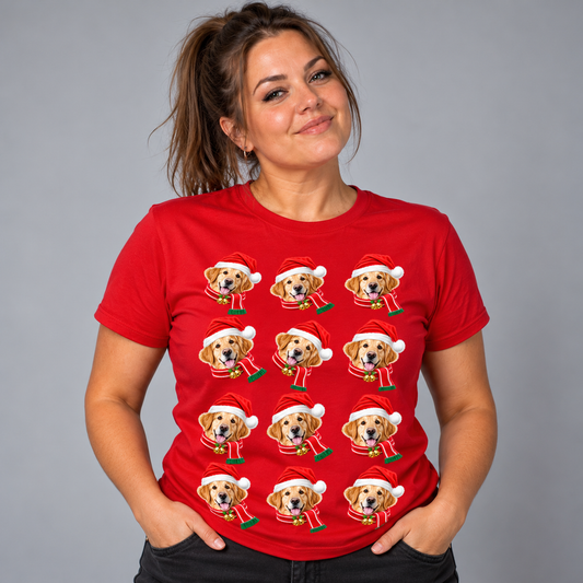 Eget Foto Husdjur Jul Motiv T-shirt