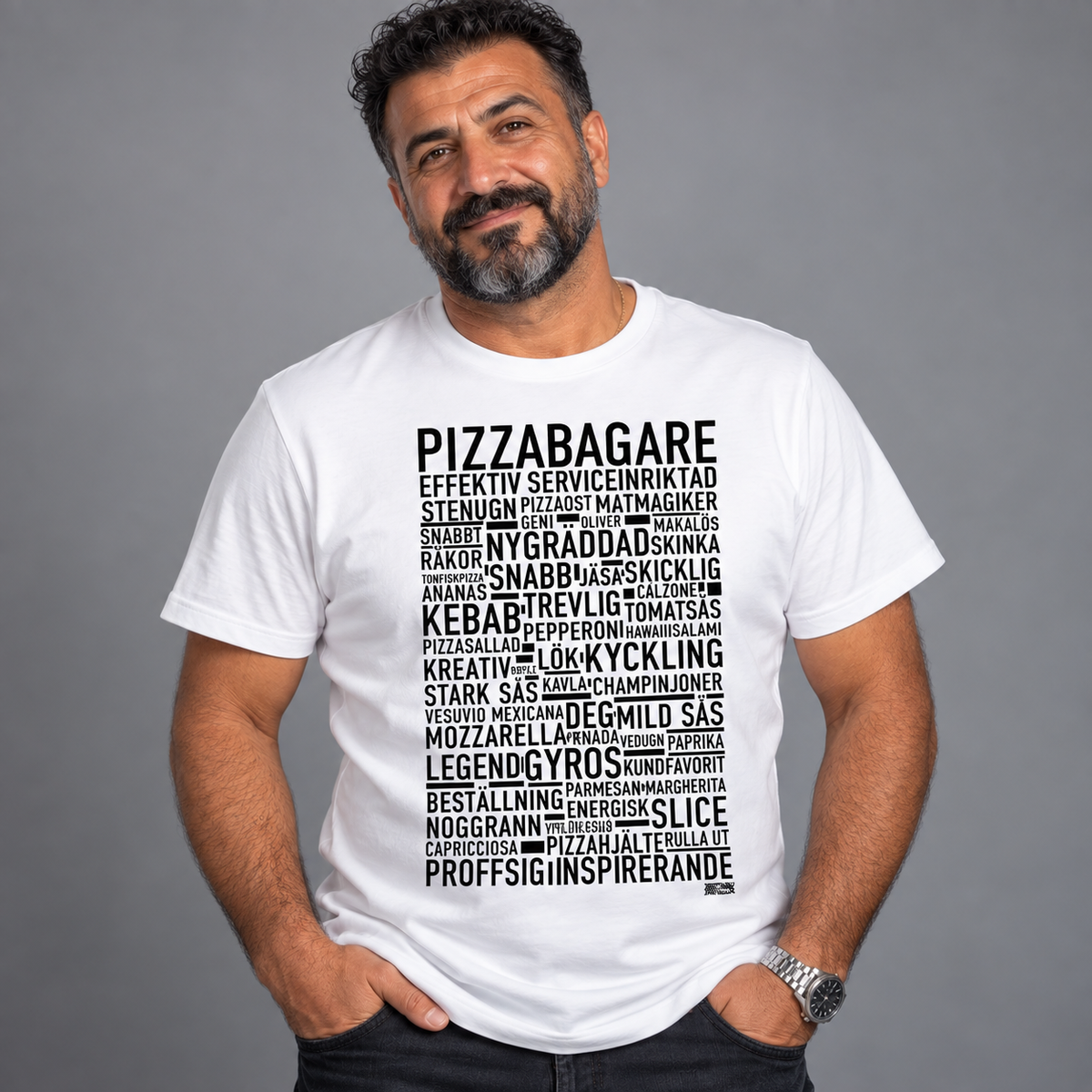Pizzabagare Text T-shirt