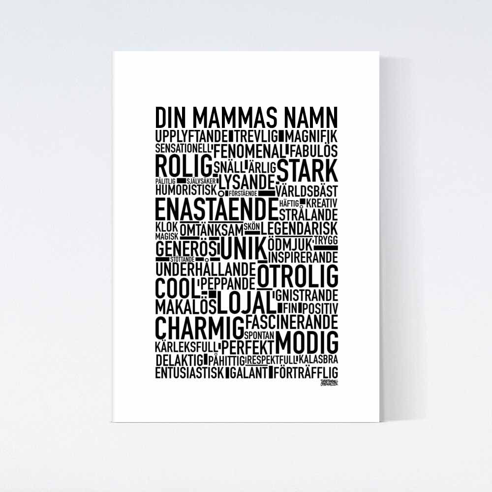 Mammas Namn Text Poster