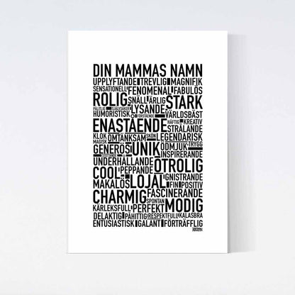 Mammas Namn Text Poster