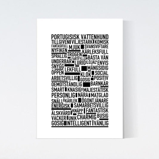 Portugisisk Vattenhund Text Poster