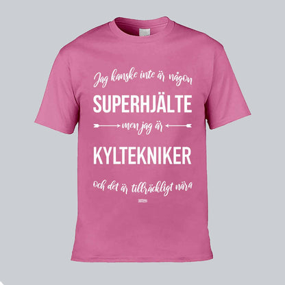 Superhjälte Kyltekniker Text T-shirt
