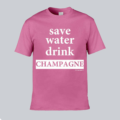Save Water Text T-shirt