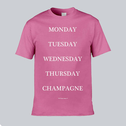 Weekdays Champagne Text T-shirt