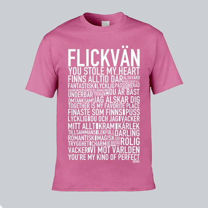 Flickvän Text T-shirt